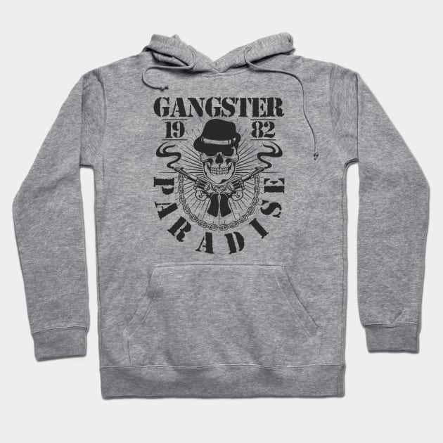 Gangster 1982 Paradise Hoodie by Vector Design Mart